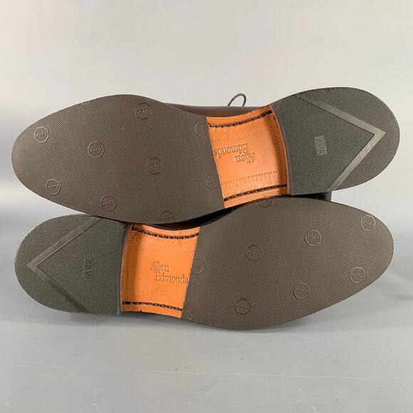 ALLEN EDMONDS Size 7 Delray Brown Leather Split Toe Derby Lace-Up Shoes - Picture 6 of 8